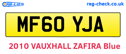 MF60YJA are the vehicle registration plates.