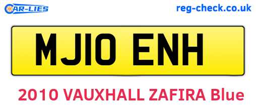 MJ10ENH are the vehicle registration plates.