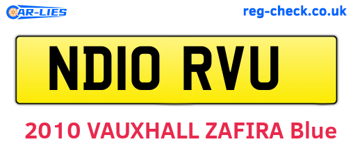 ND10RVU are the vehicle registration plates.