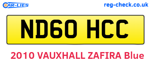 ND60HCC are the vehicle registration plates.