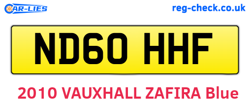 ND60HHF are the vehicle registration plates.