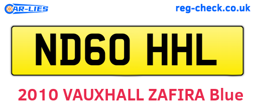 ND60HHL are the vehicle registration plates.
