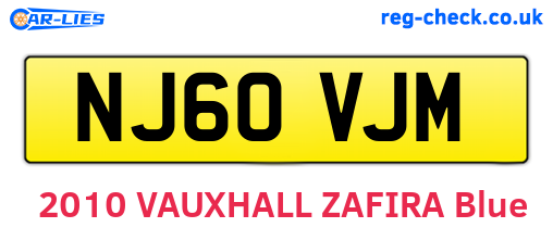 NJ60VJM are the vehicle registration plates.