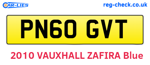 PN60GVT are the vehicle registration plates.