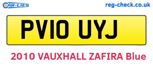 PV10UYJ are the vehicle registration plates.