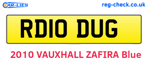 RD10DUG are the vehicle registration plates.
