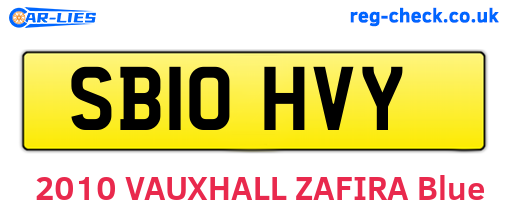 SB10HVY are the vehicle registration plates.