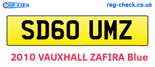 SD60UMZ are the vehicle registration plates.