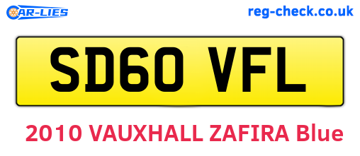SD60VFL are the vehicle registration plates.