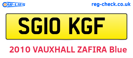 SG10KGF are the vehicle registration plates.