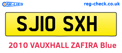 SJ10SXH are the vehicle registration plates.