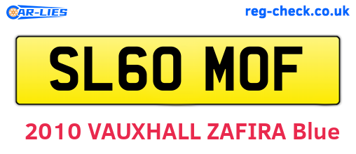 SL60MOF are the vehicle registration plates.