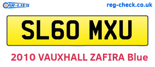 SL60MXU are the vehicle registration plates.