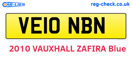 VE10NBN are the vehicle registration plates.