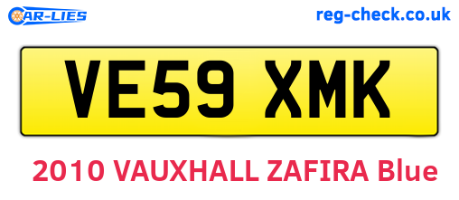 VE59XMK are the vehicle registration plates.