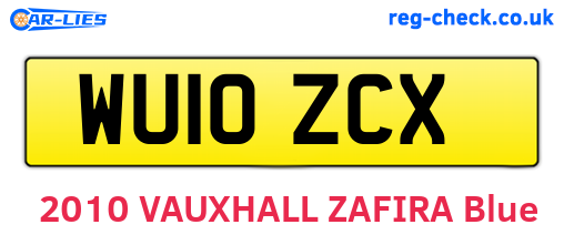 WU10ZCX are the vehicle registration plates.