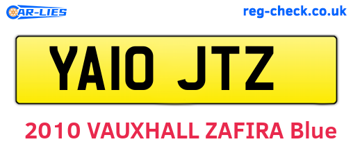 YA10JTZ are the vehicle registration plates.