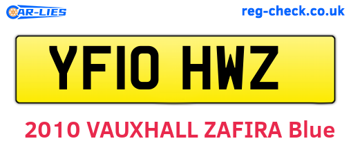 YF10HWZ are the vehicle registration plates.