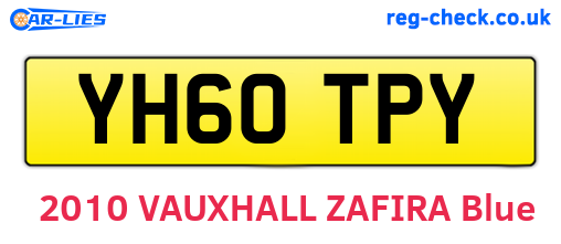 YH60TPY are the vehicle registration plates.