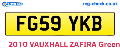 FG59YKB are the vehicle registration plates.