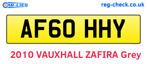 AF60HHY are the vehicle registration plates.