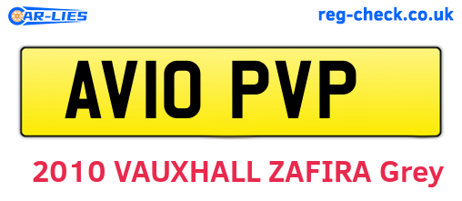 AV10PVP are the vehicle registration plates.