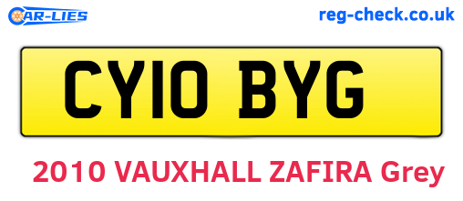 CY10BYG are the vehicle registration plates.