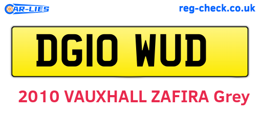 DG10WUD are the vehicle registration plates.