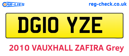 DG10YZE are the vehicle registration plates.