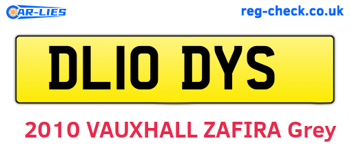 DL10DYS are the vehicle registration plates.