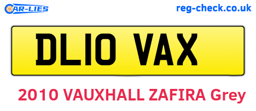 DL10VAX are the vehicle registration plates.