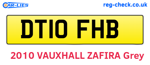 DT10FHB are the vehicle registration plates.