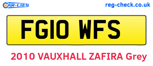 FG10WFS are the vehicle registration plates.
