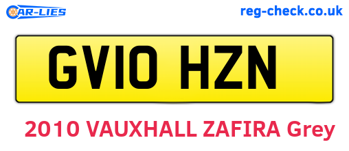GV10HZN are the vehicle registration plates.