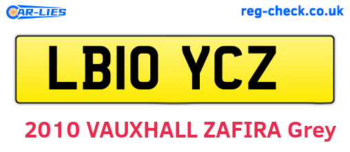 LB10YCZ are the vehicle registration plates.