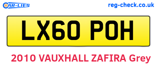 LX60POH are the vehicle registration plates.