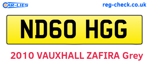 ND60HGG are the vehicle registration plates.