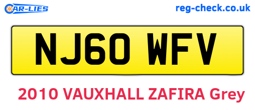 NJ60WFV are the vehicle registration plates.