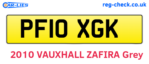PF10XGK are the vehicle registration plates.