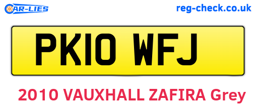 PK10WFJ are the vehicle registration plates.