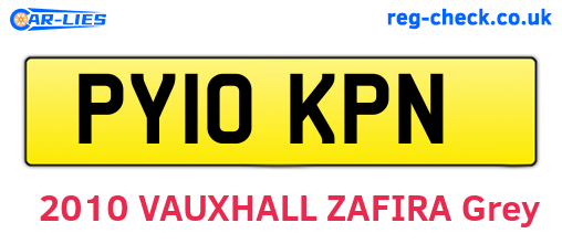 PY10KPN are the vehicle registration plates.