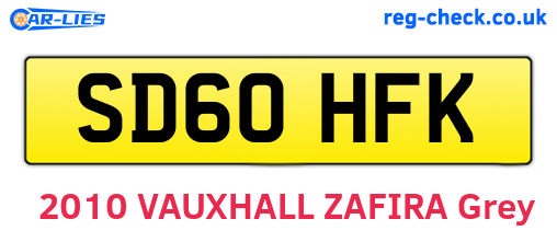 SD60HFK are the vehicle registration plates.
