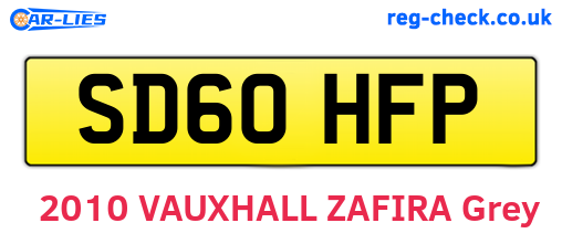 SD60HFP are the vehicle registration plates.