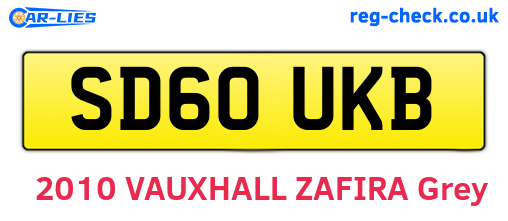 SD60UKB are the vehicle registration plates.