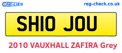 SH10JOU are the vehicle registration plates.