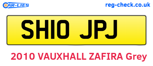 SH10JPJ are the vehicle registration plates.