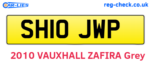 SH10JWP are the vehicle registration plates.