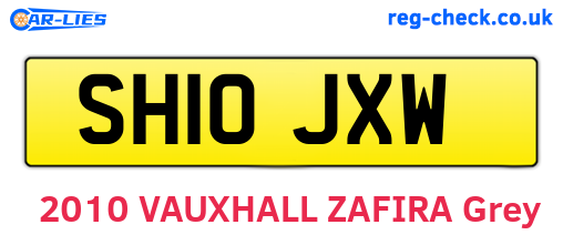 SH10JXW are the vehicle registration plates.