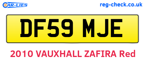 DF59MJE are the vehicle registration plates.