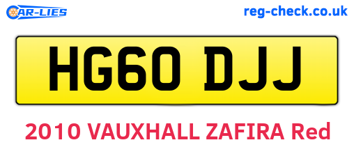 HG60DJJ are the vehicle registration plates.